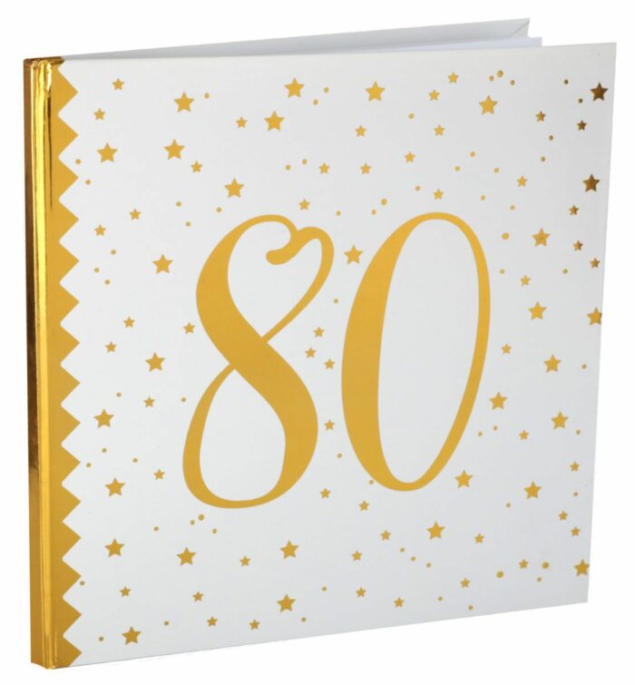 LIVRE D'OR METALLISE 80 ANS