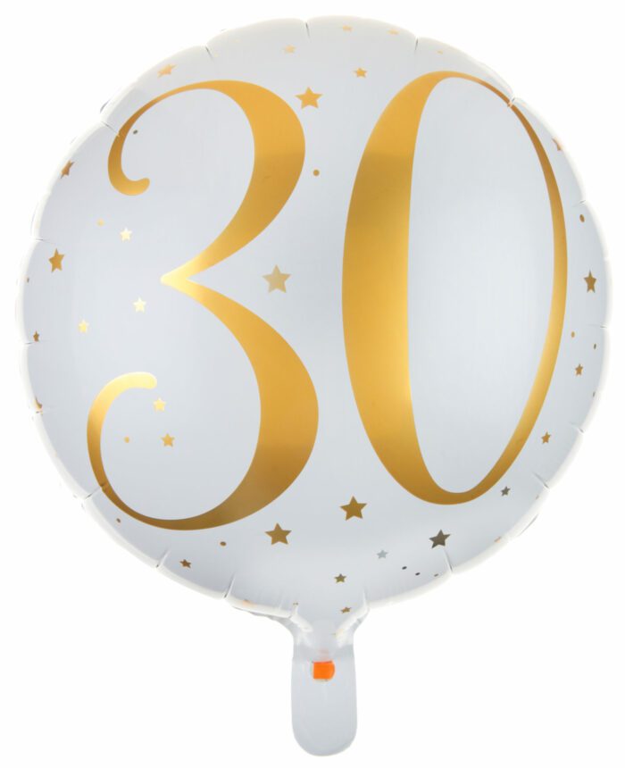 BALLON ALU BLANC 30 ANS