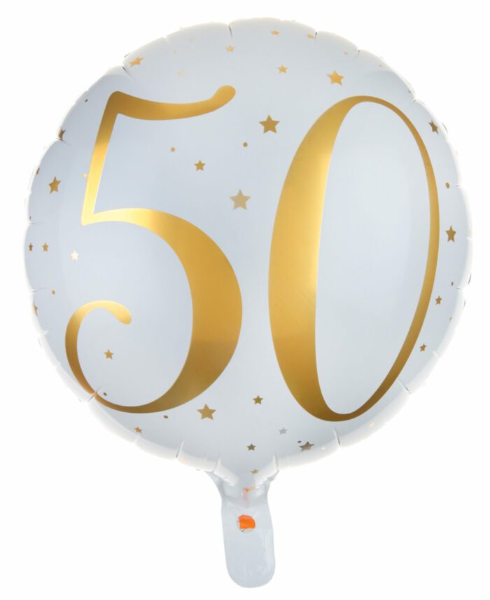 BALLON ALU BLANC 50 ANS