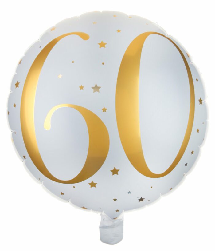 BALLON ALU BLANC 60 ANS