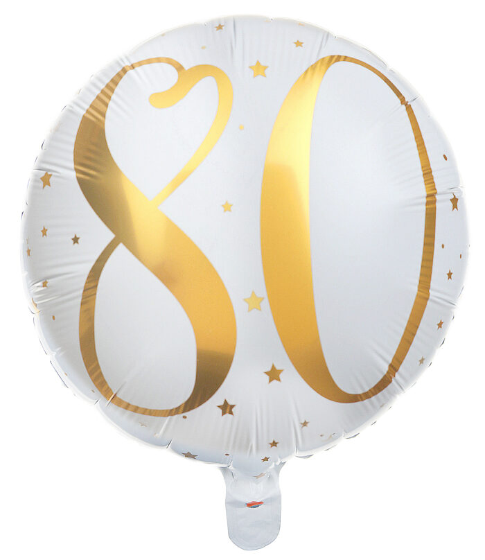 BALLON ALU BLANC 80 ANS