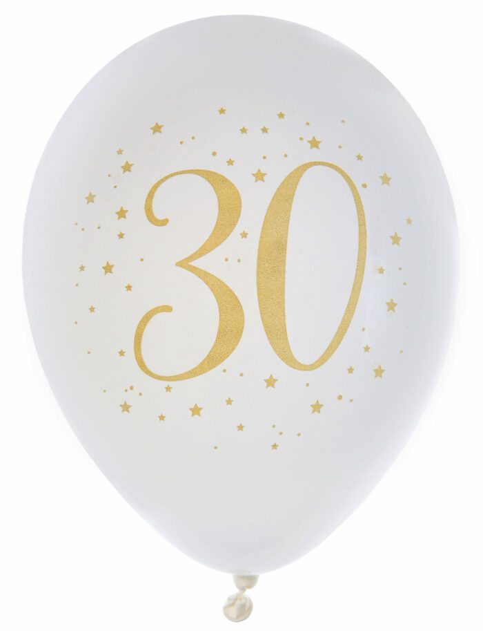 BALLON METAL OR 30 ANS PAR 8