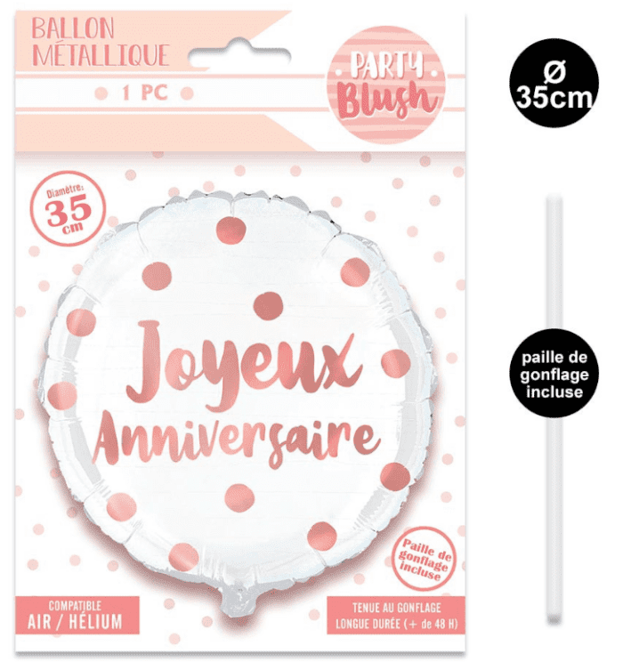 BALLON ALU PARTY BLUSH – Image 3