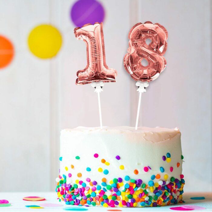 DECO GATEAU BALLON ROSE DORE 8 – Image 2