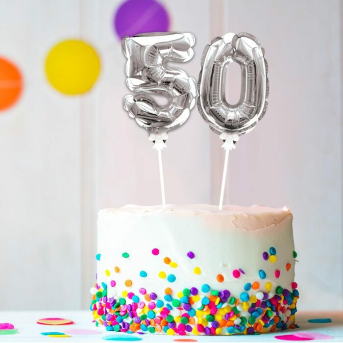 DECO GATEAU BALLON ARGENTE 5 – Image 2