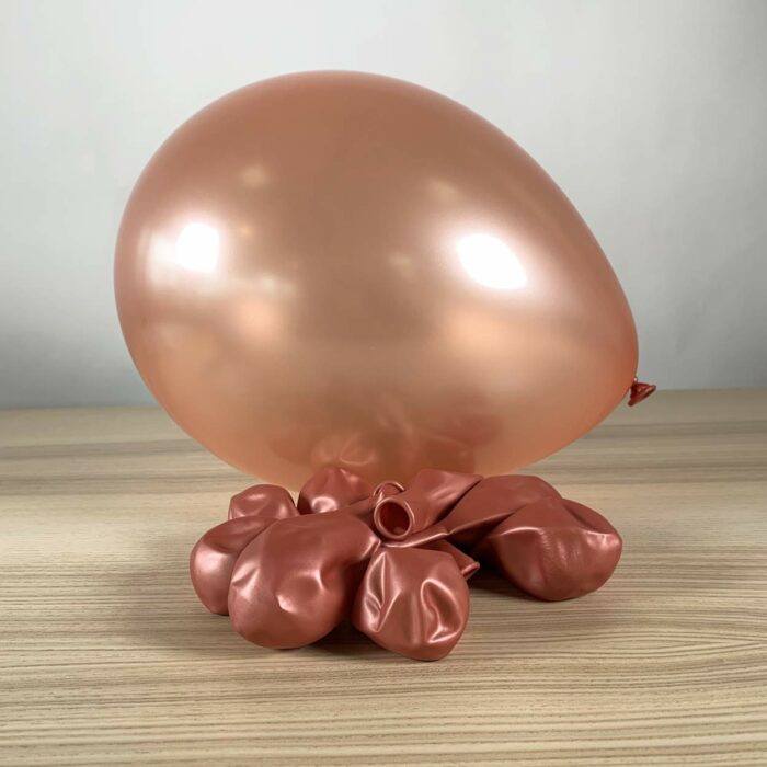 12 BALLONS MÉTAL ROSE GOLD