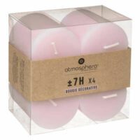 BOUGIES OLIA CYLINDRIQUES ROSES CLAIRS PAR 4 – Image 2