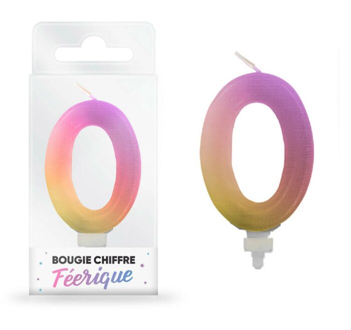 BOUGIE FEERIQUE CHIFFRE "0"