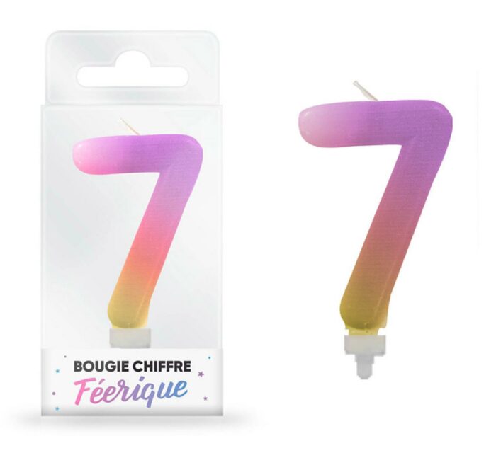 BOUGIE FEERIQUE CHIFFRE "0" – Image 4
