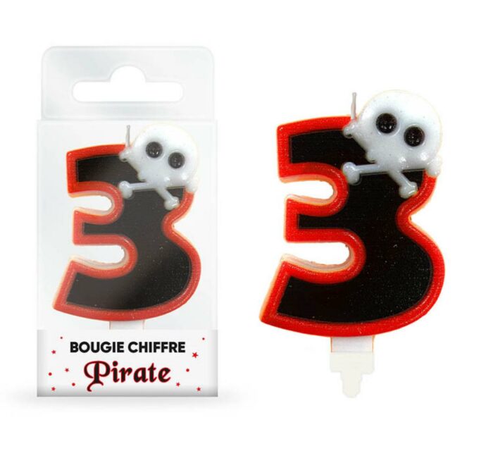 BOUGIE CHIFFRE "0" PIRATE – Image 8