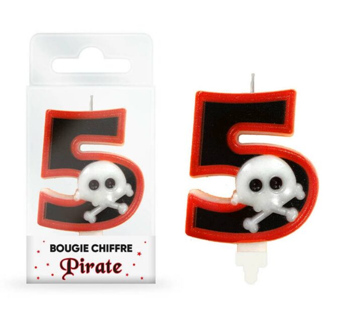 BOUGIE CHIFFRE "0" PIRATE – Image 6