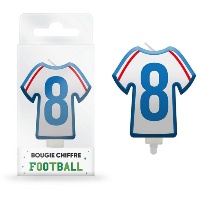 BOUGIE CHIFFRE "0" MAILLOT DE FOOT – Image 3