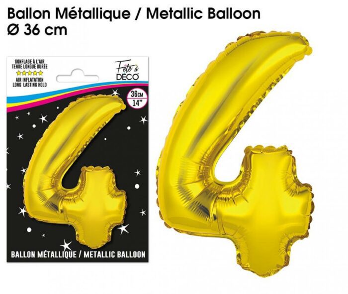 BALLON METALLIQUE OR CHIFFRE 0 – Image 7