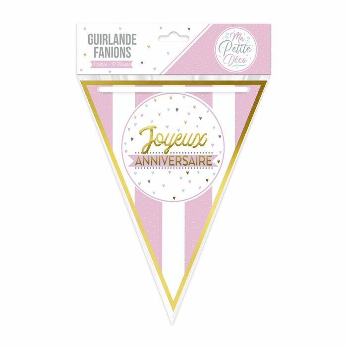 GUIRLANDE FANIONS JOYEUX ANNIVERSAIRE FILLE – Image 3
