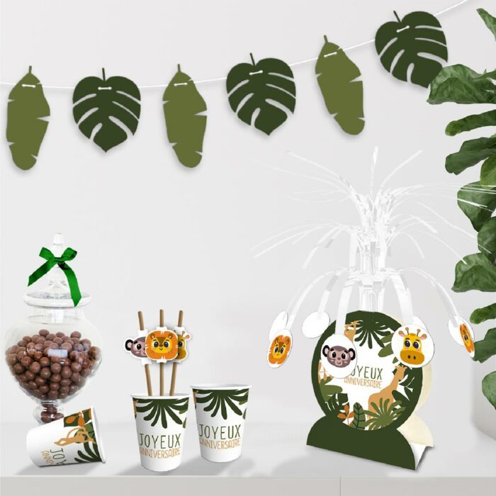 GUIRLANDE FEUILLES JUNGLE PARTY