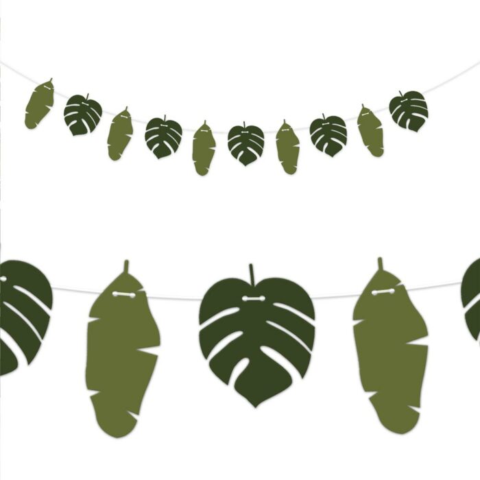 GUIRLANDE FEUILLES JUNGLE PARTY – Image 2