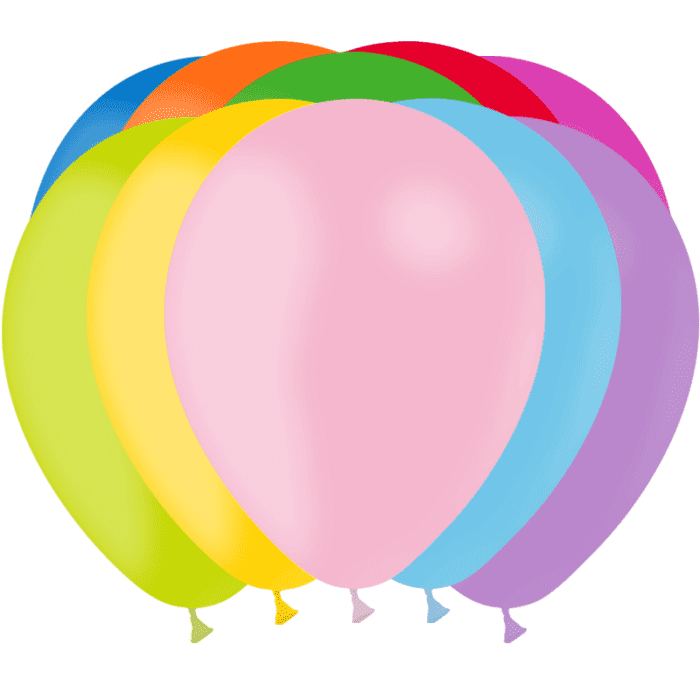 10 BALLONS LATEX ASSORTIS STANDARD