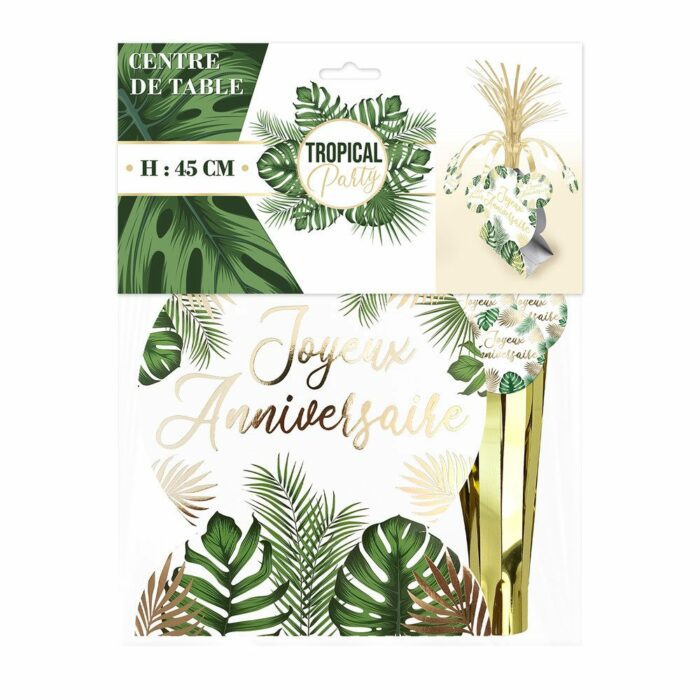 CENTRE DE TABLE ANNIVERSAIRE TROPICAL PARTY