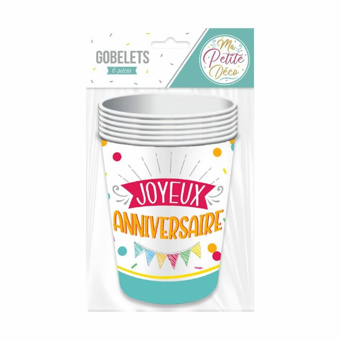 PACK 6 GOBELETS ANNIV