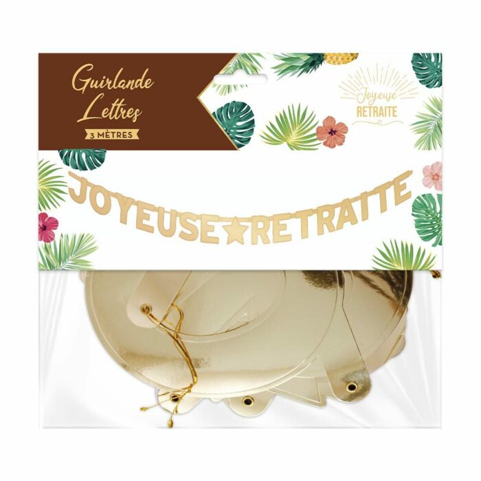 GUIRLANDE LETTRES "JOYEUSE R ETRAITE"