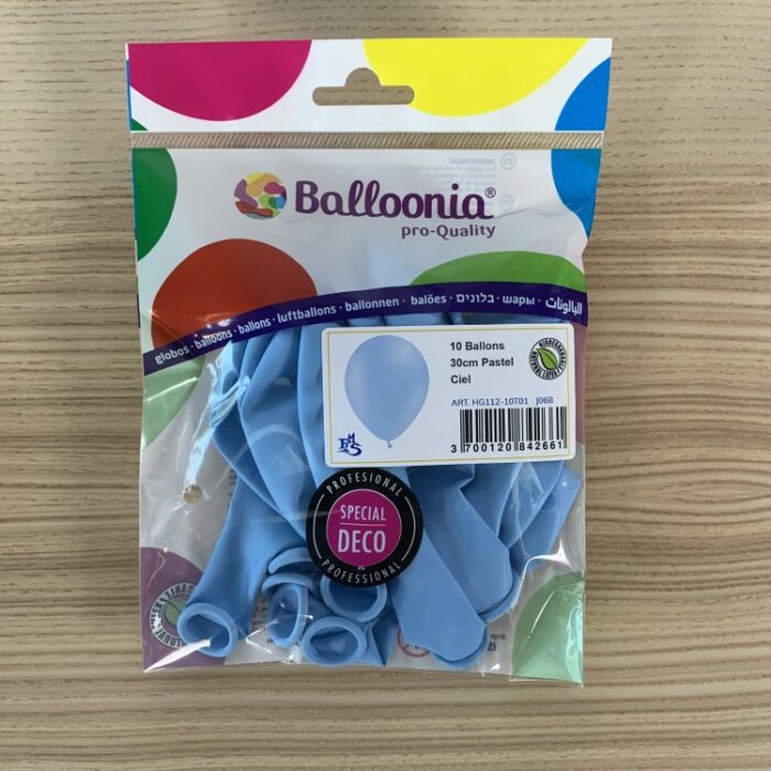 50 BALLONS PASTEL BLEU CIEL – Image 3