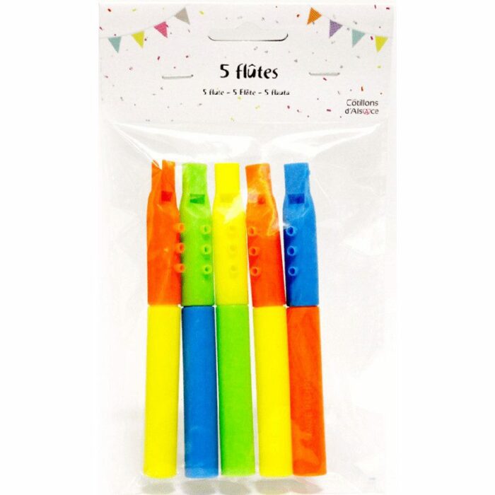 5 FLUTES ASSORTIES- JOUETS PINATA – Image 2