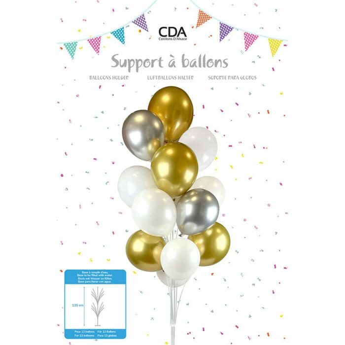 SUPPORT POUR 13 BALLONS H 135 CM AVEC LEST – Image 2