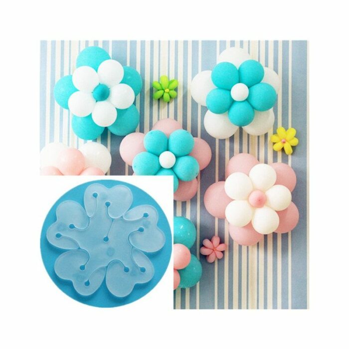 10 SUPPORTS BALLONS 8CM FORME FLEUR – Image 3