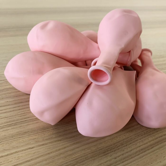 50 BALLONS PASTEL ROSE BEBE – Image 2