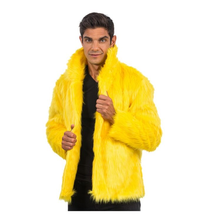 Manteau Fausse Fourrure Jaune S